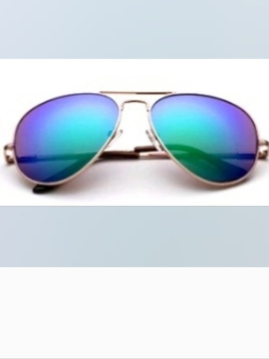 Source Unknown Other - Blue/Green & Purple Unisex Aviator Adult Sunglasses